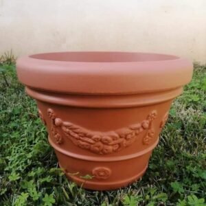 Vaso "Toscana" tondo color coccio 40 cm